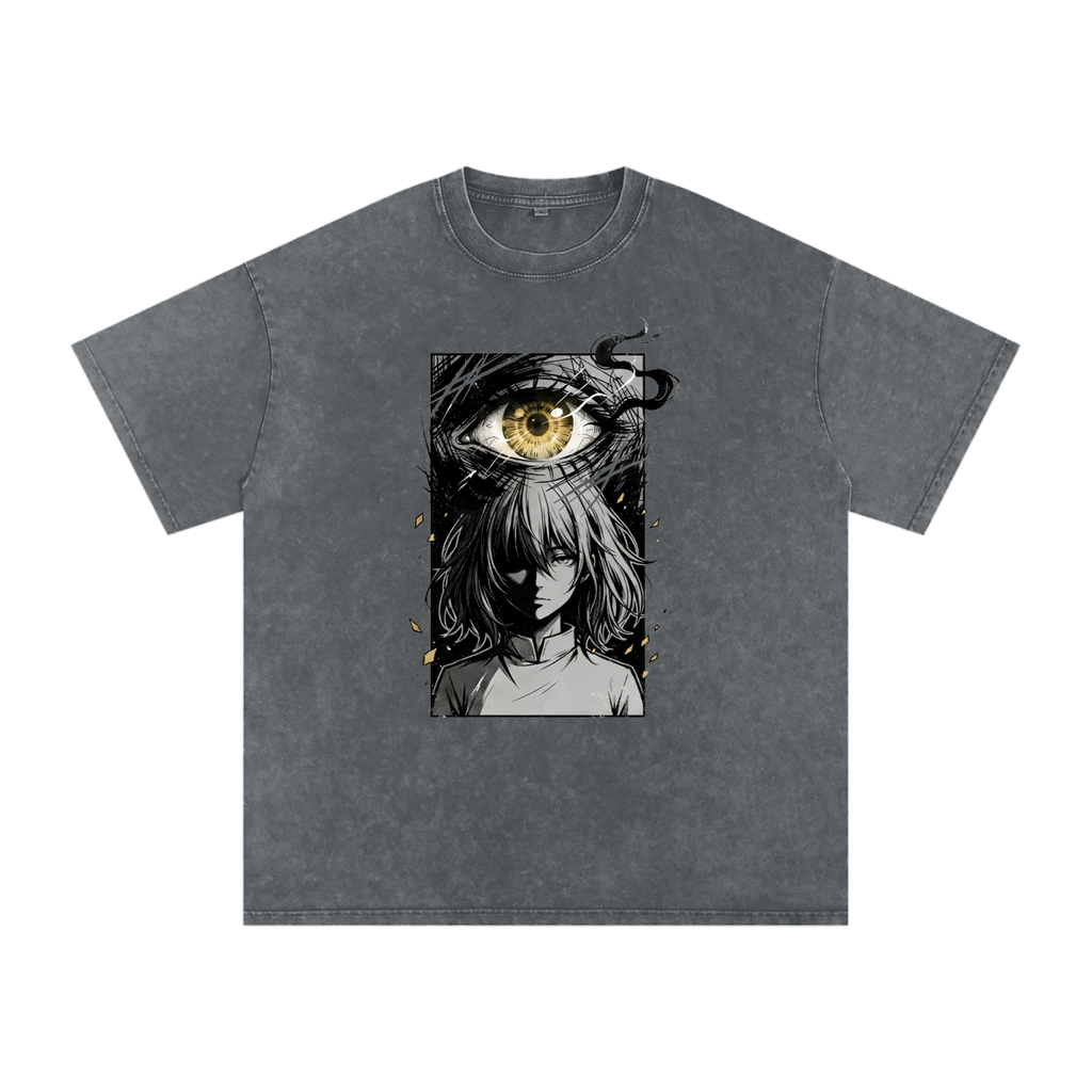 Snow Washed Oversized Cotton T-Shirt