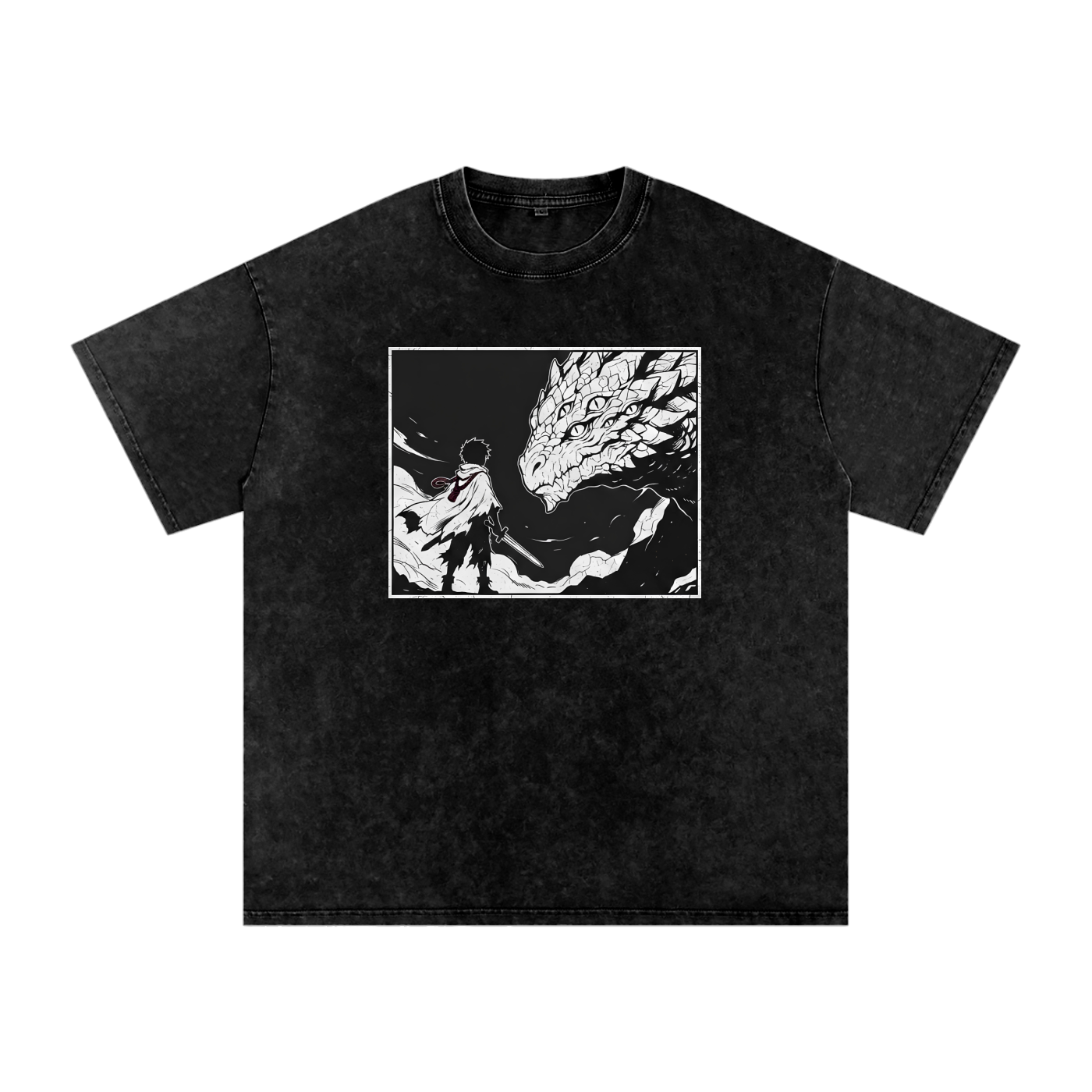Snow Washed Oversized Cotton T-Shirt