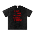 Snow Washed Oversized Cotton T-Shirt