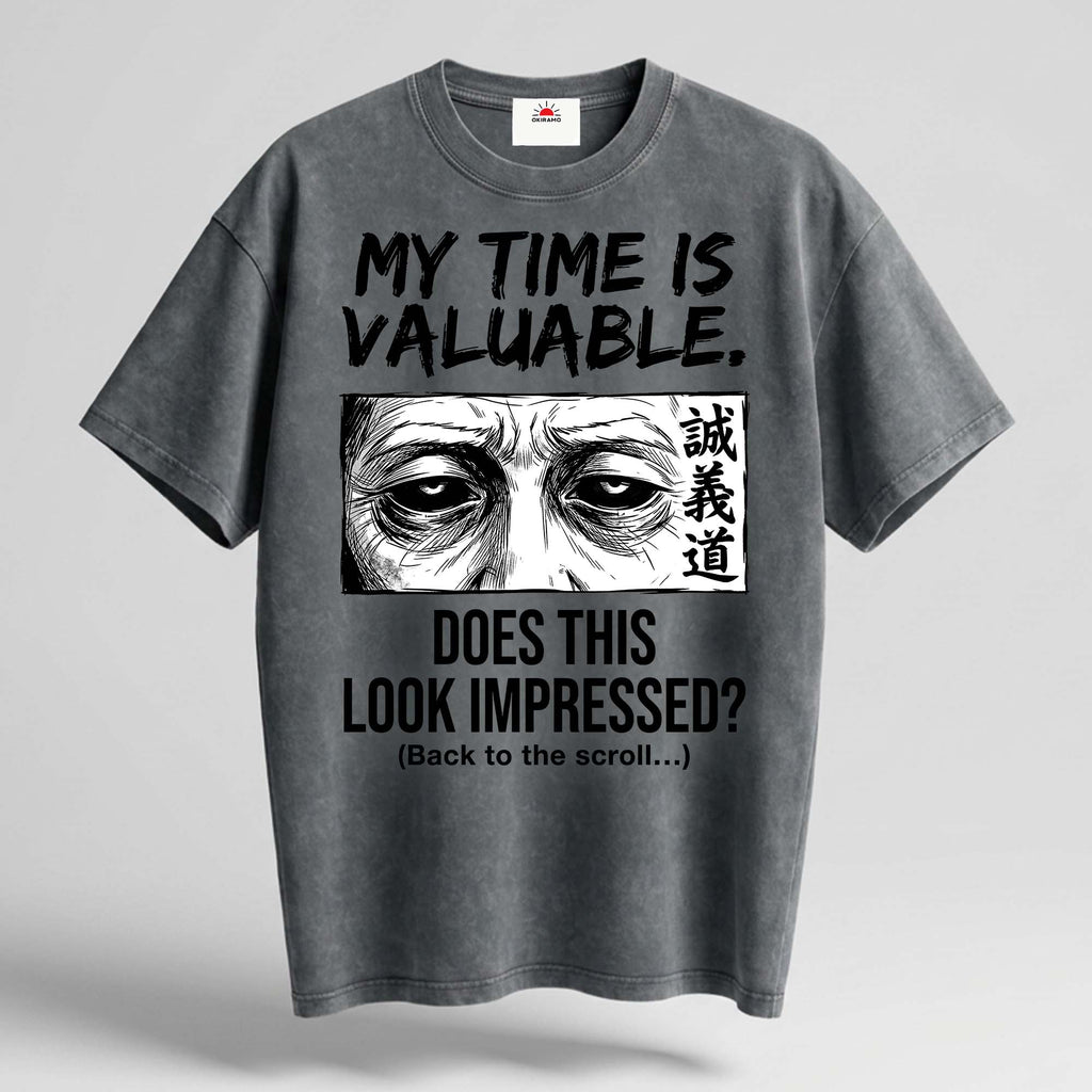 MY TIME IS VALUABLE, Oversized Cotton T-Shirt