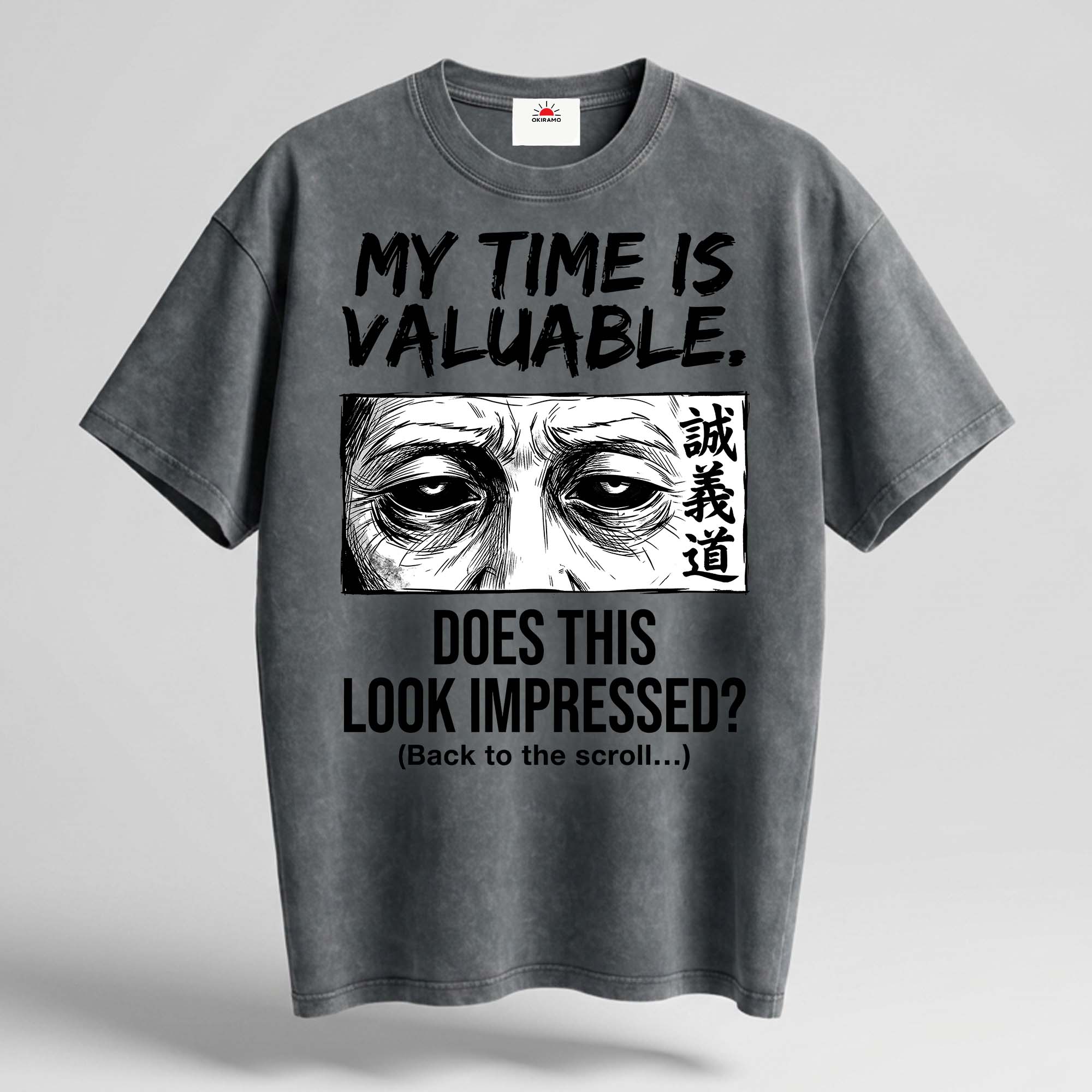 MY TIME IS VALUABLE, Oversized Cotton T-Shirt