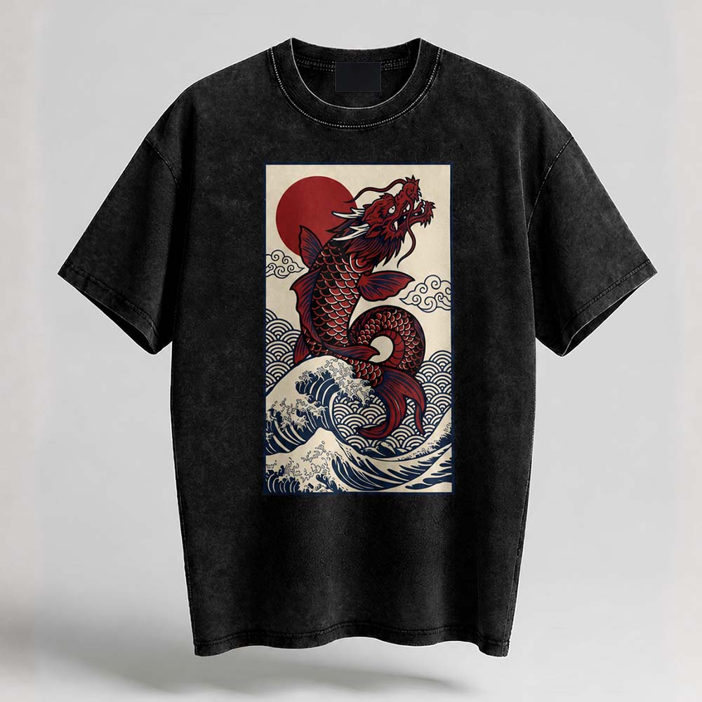 Rising Dragon Oversized Cotton T-Shirt