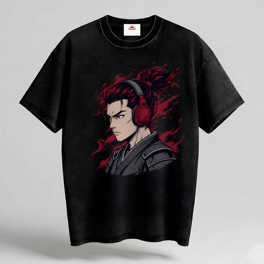 Samurai Beats Oversized Cotton T-Shirt
