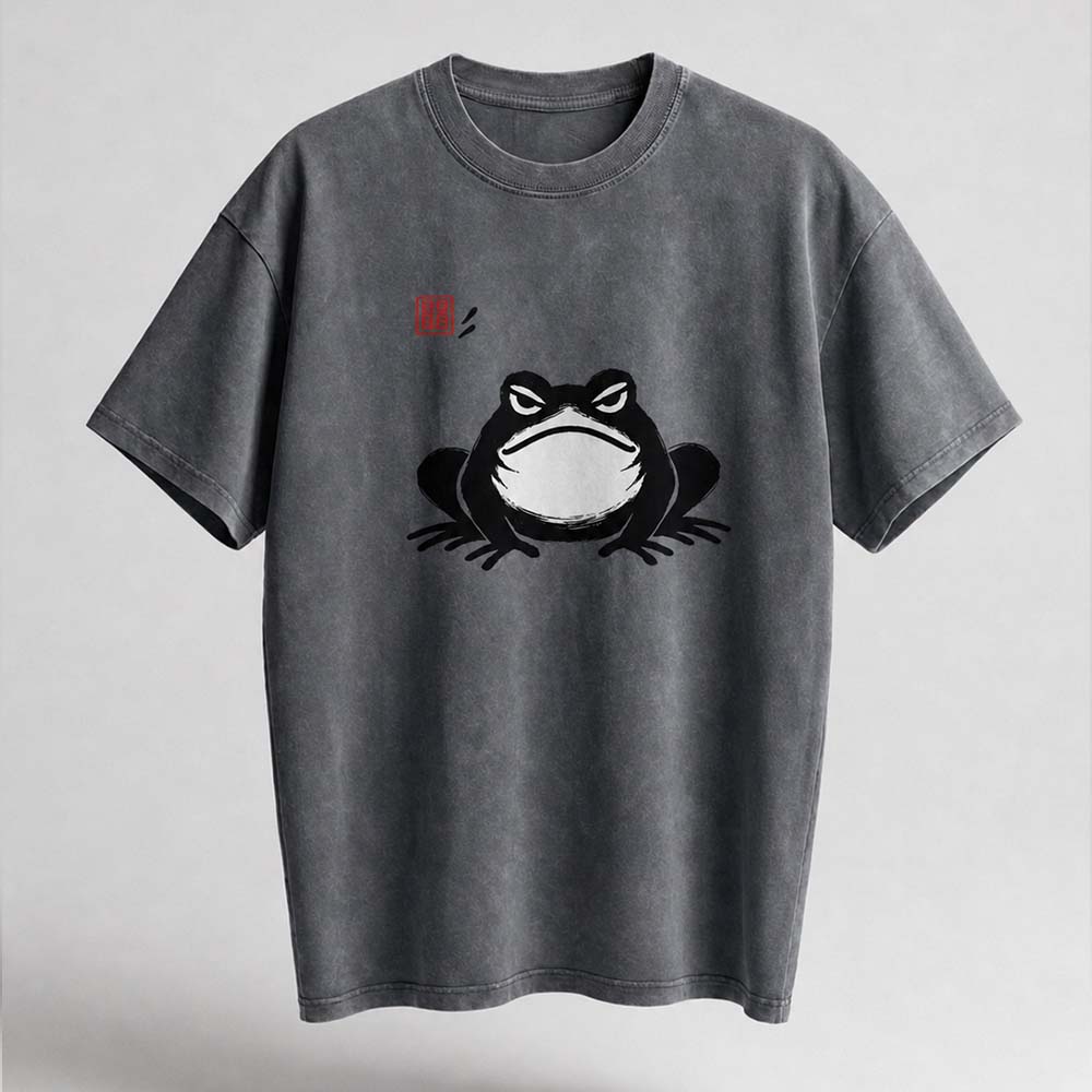 Grumpy Frog Oversized Cotton T-Shirt