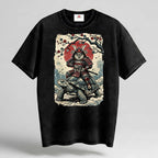 Samurai Owl Oversized Cotton T-Shirt