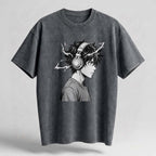 Anime Headphones Oversized Cotton T-Shirt