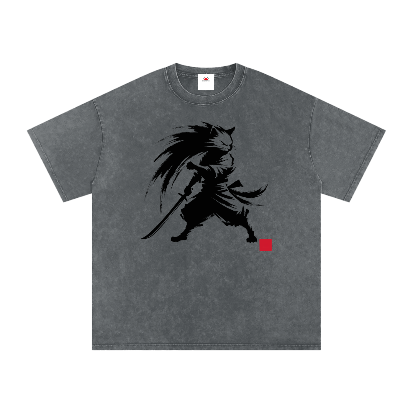 Snow Washed Oversized Cotton T-Shirt