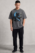 Blade of the Night Oversized Cotton T-Shirt