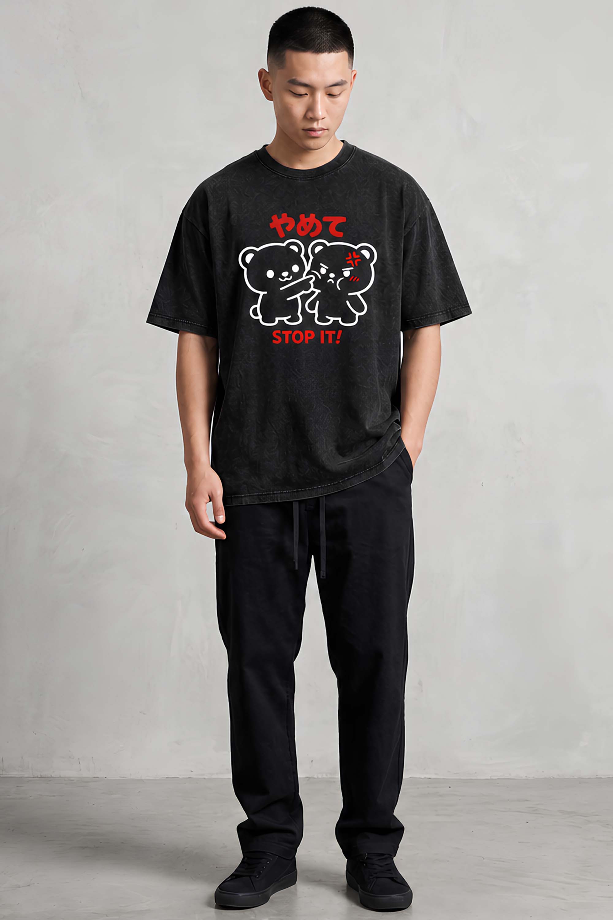 STOP IT Oversized Cotton T-Shirt