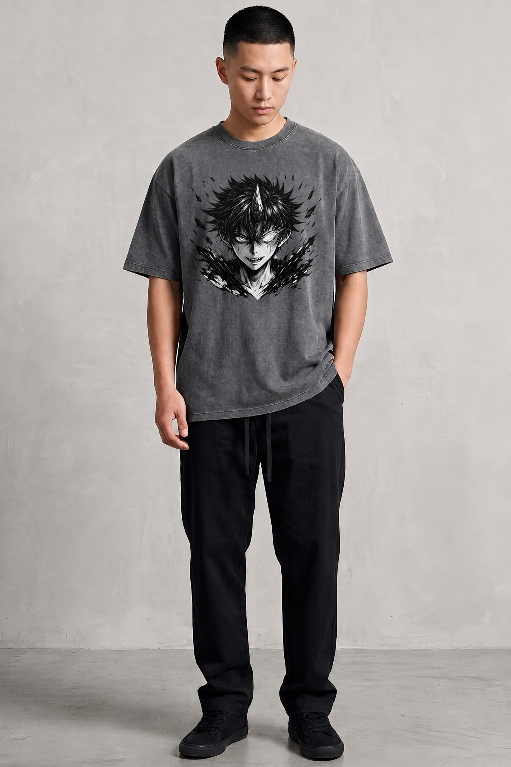 Dark Demon Oversized Cotton T-Shirt
