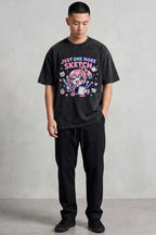 Just One More Sketch Oversized Cotton T-Shirt