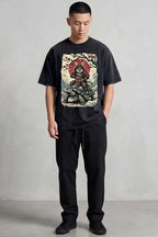 Samurai Owl Oversized Cotton T-Shirt
