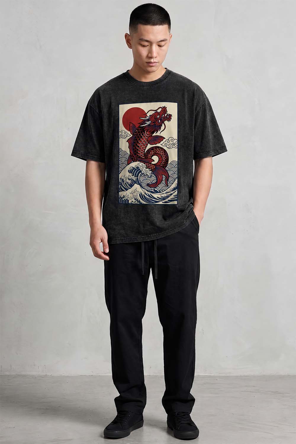 Rising Dragon Oversized Cotton T-Shirt