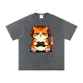 Snow Washed Oversized Cotton T-Shirt