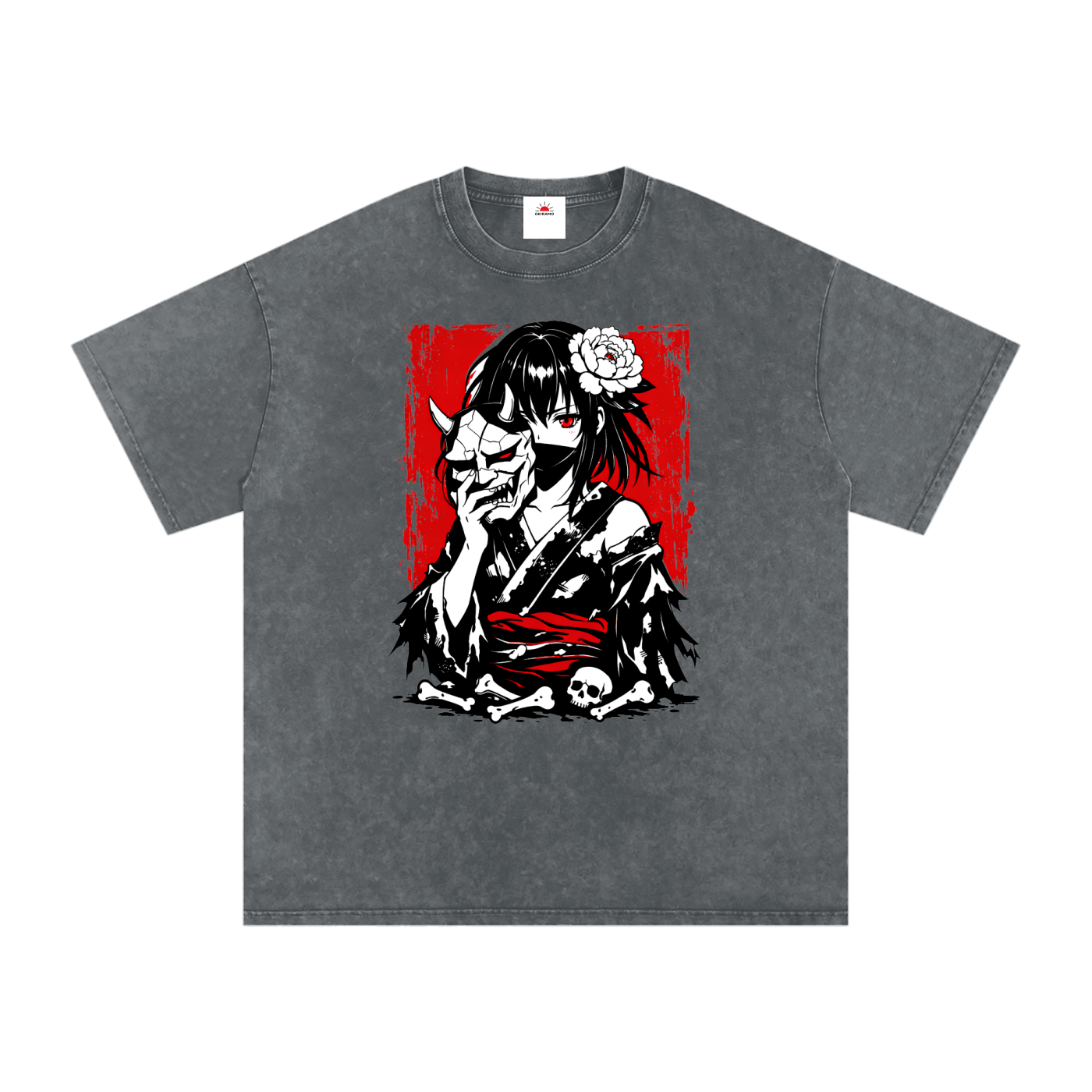 Snow Washed Oversized Cotton T-Shirt