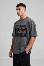 Anime Is Life "System Error" Oversized Cotton T-Shirt