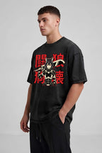 Wolf Beast Warrior Oversized Cotton T-Shirt