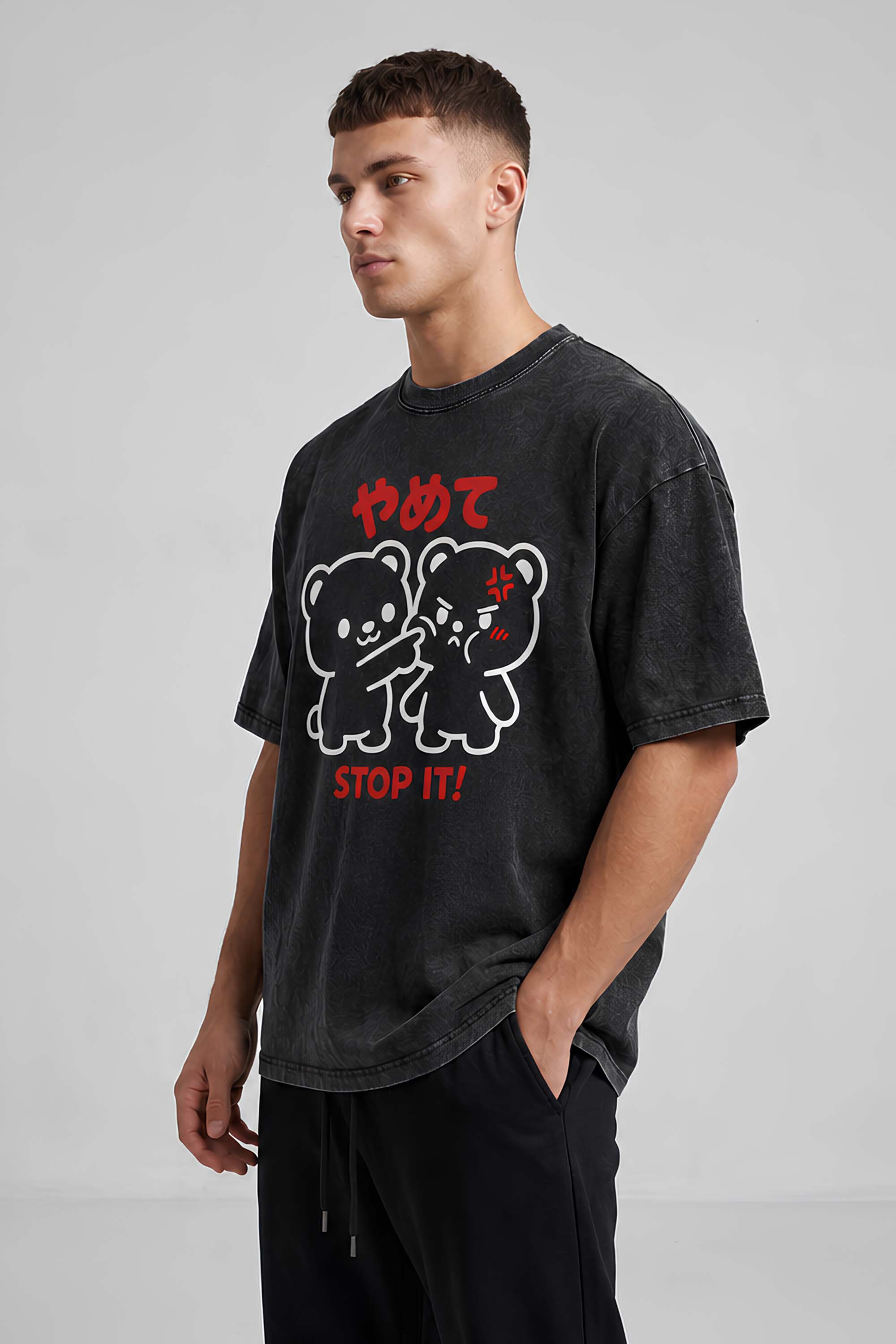 STOP IT Oversized Cotton T-Shirt