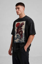Rising Dragon Oversized Cotton T-Shirt