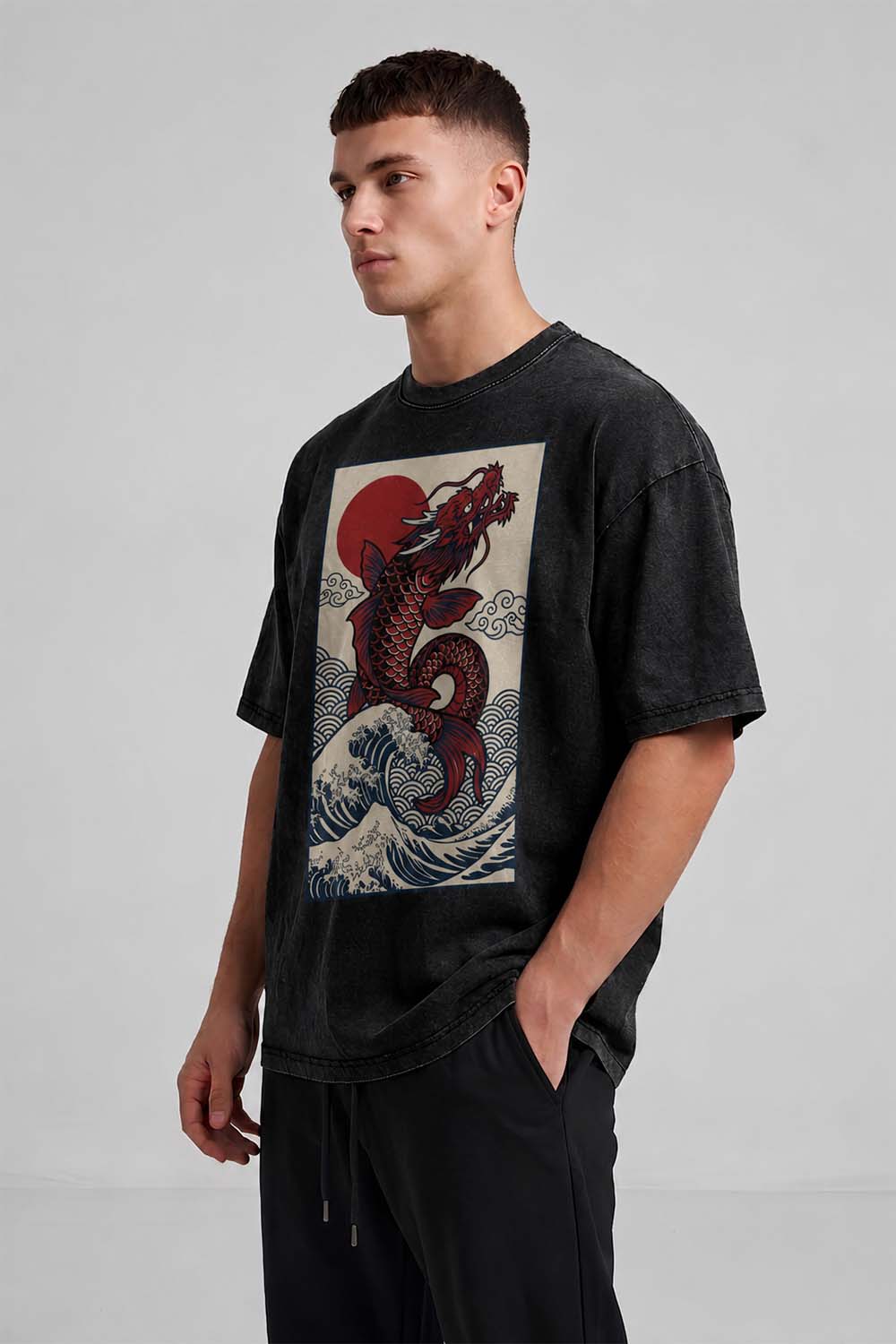 Rising Dragon Oversized Cotton T-Shirt