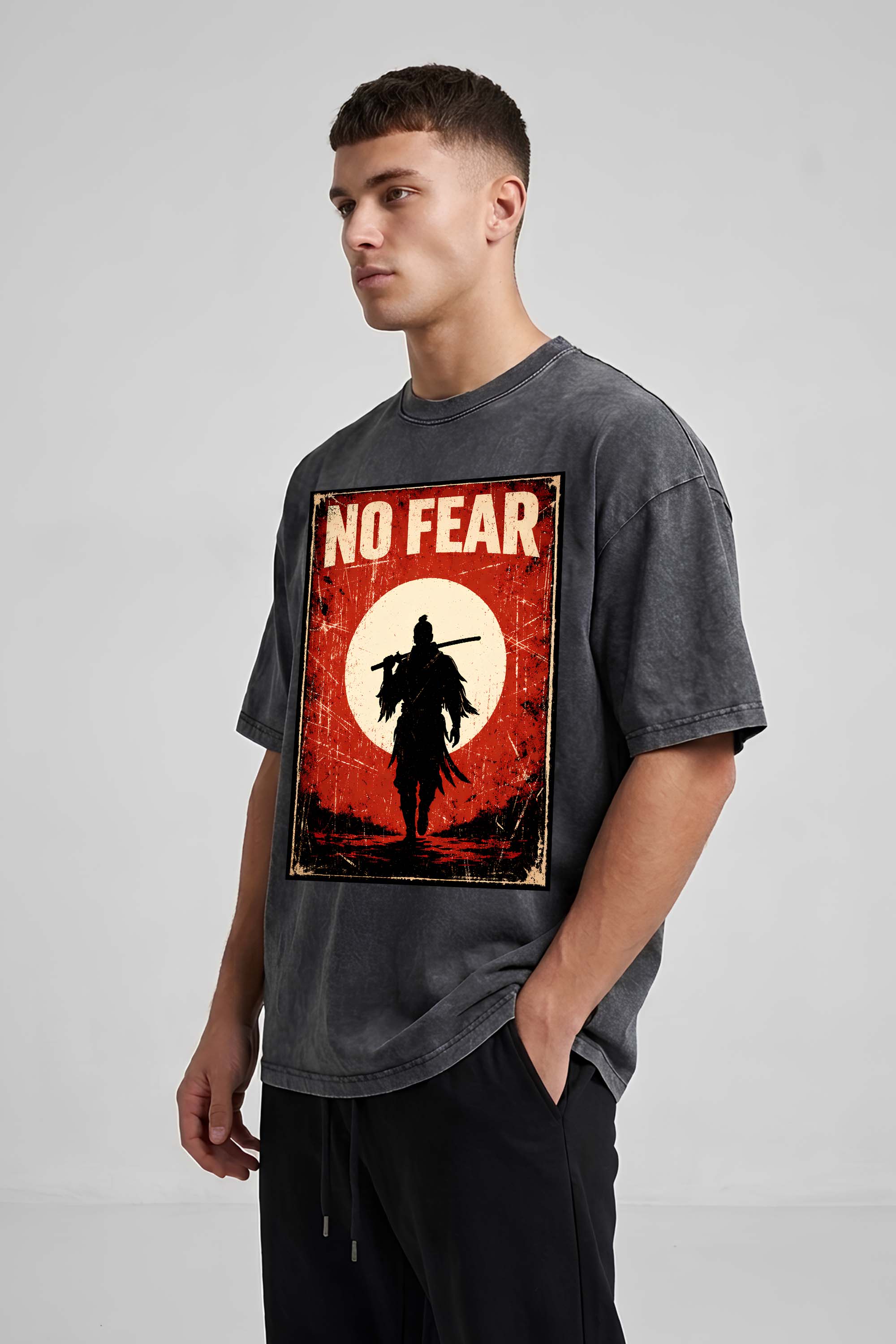 NO FEAR Oversized Cotton T-Shirt