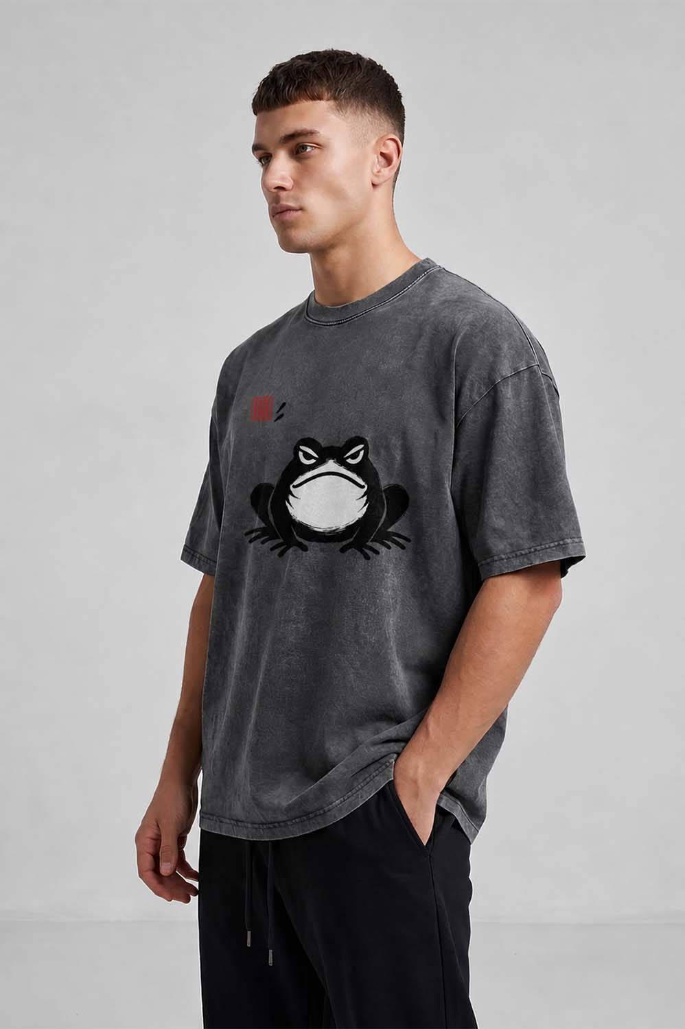 Grumpy Frog Oversized Cotton T-Shirt