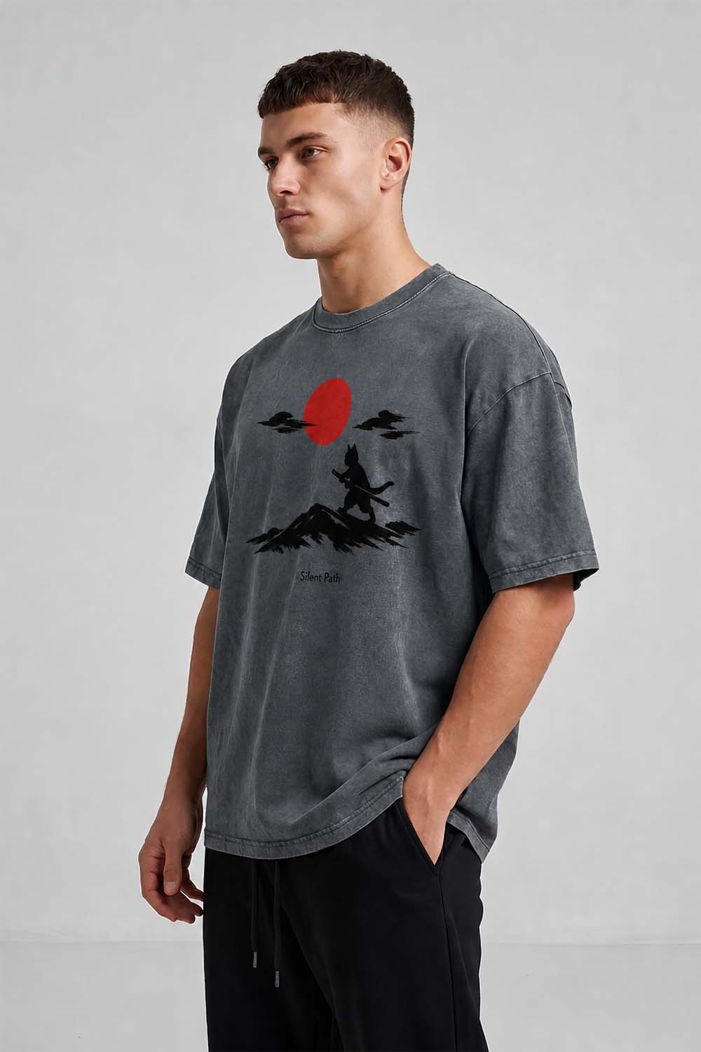 Silent Path Oversized Cotton T-Shirt