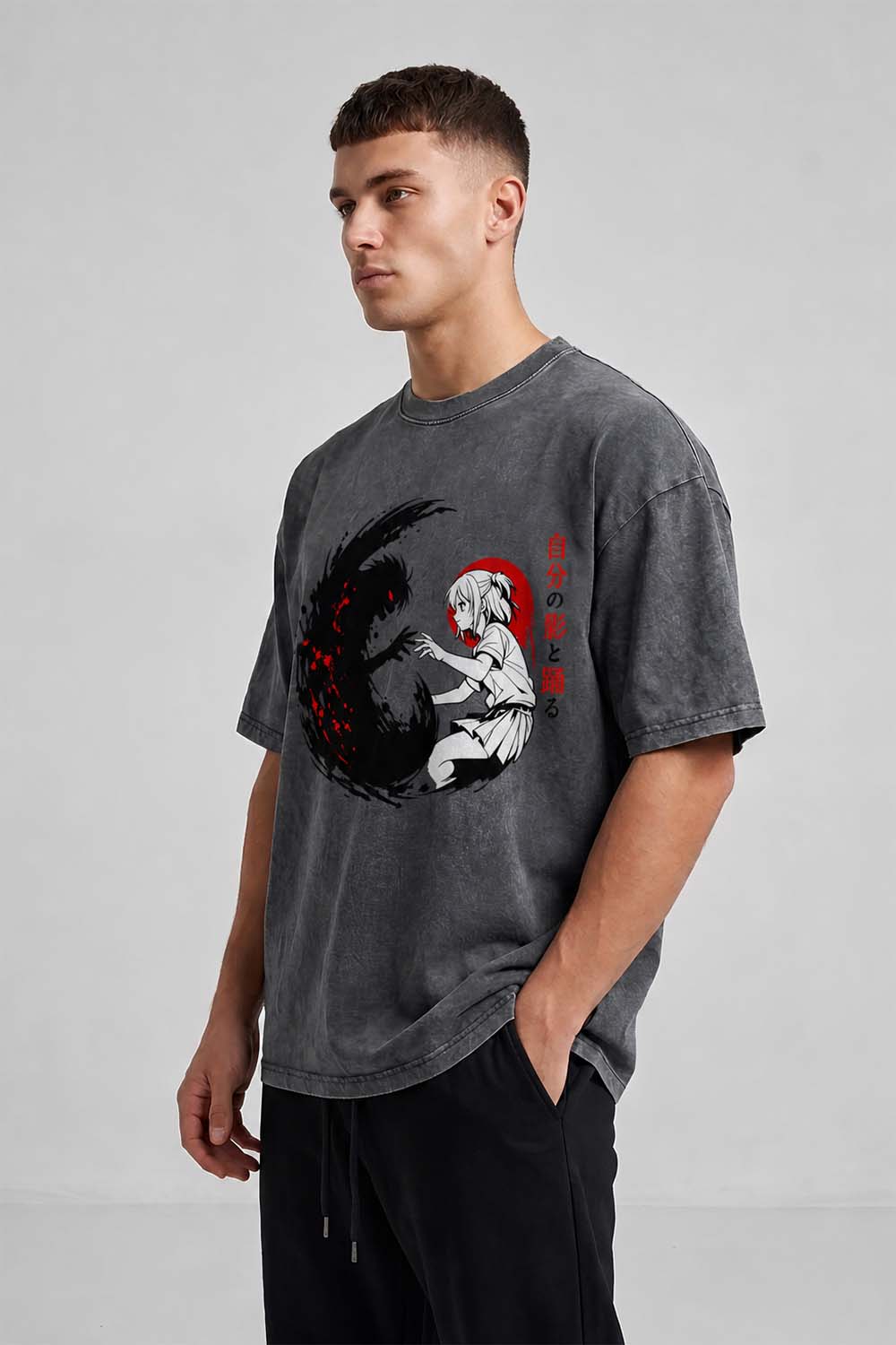 Dancing with My Shadow Oversized Cotton T-Shirt