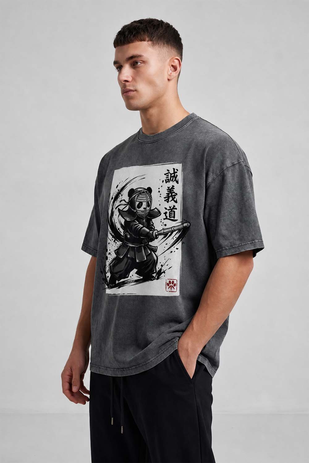 Kendo Panda Oversized Cotton T-Shirt