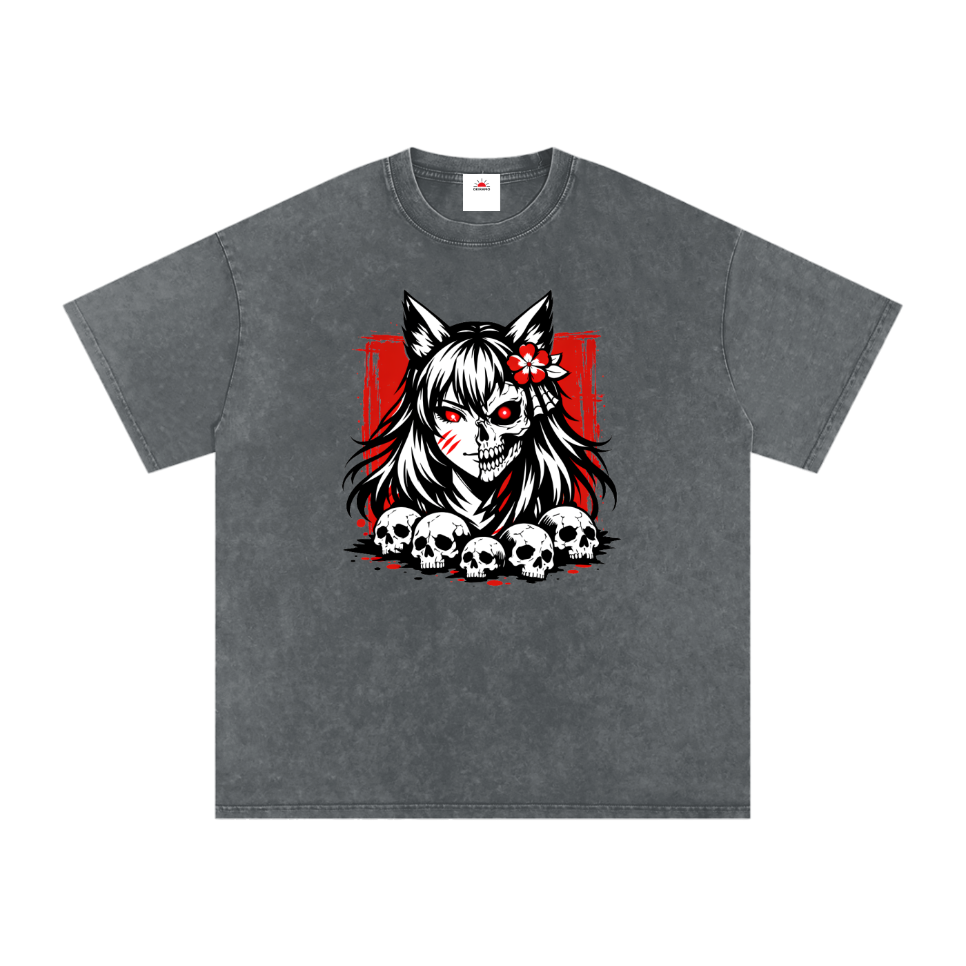 Snow Washed Oversized Cotton T-Shirt