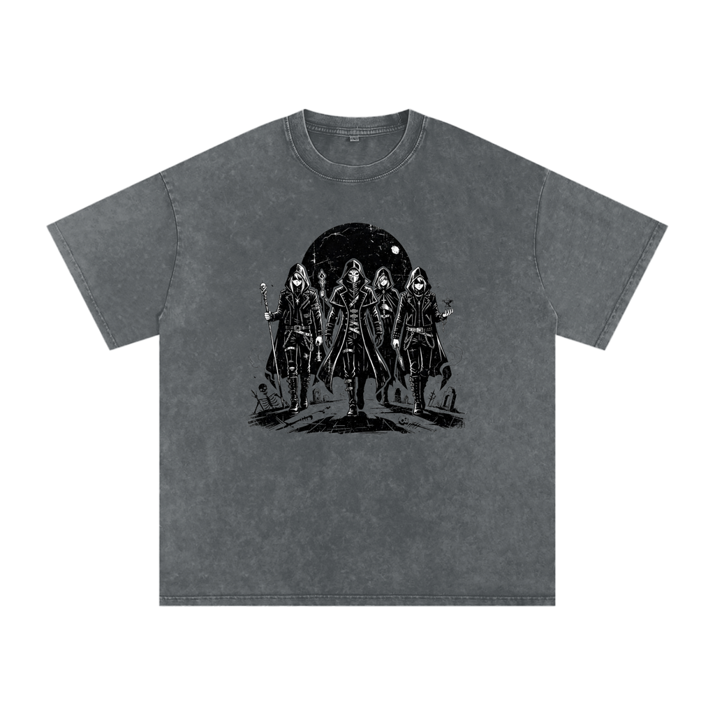 Snow Washed Oversized Cotton T-Shirt