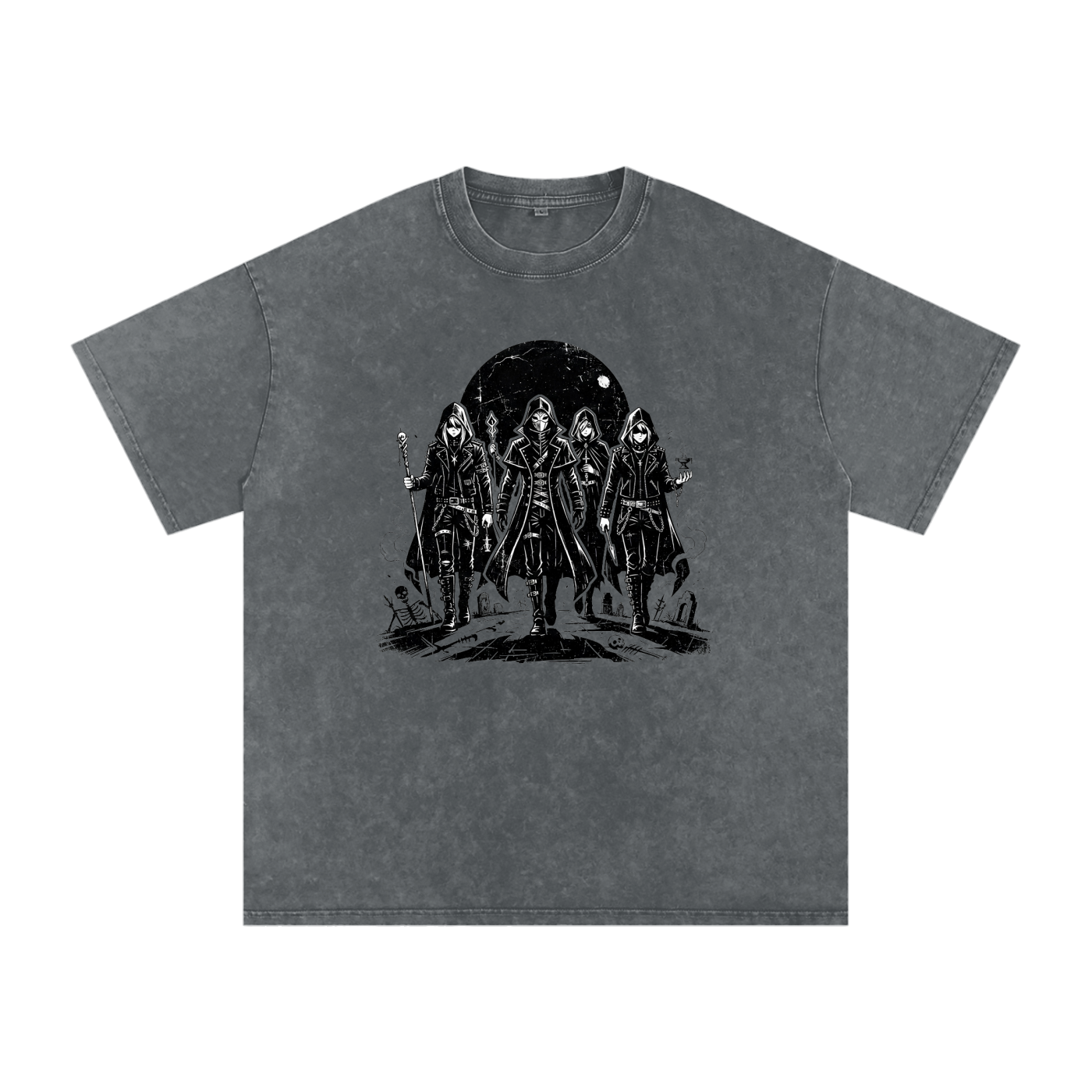 Snow Washed Oversized Cotton T-Shirt