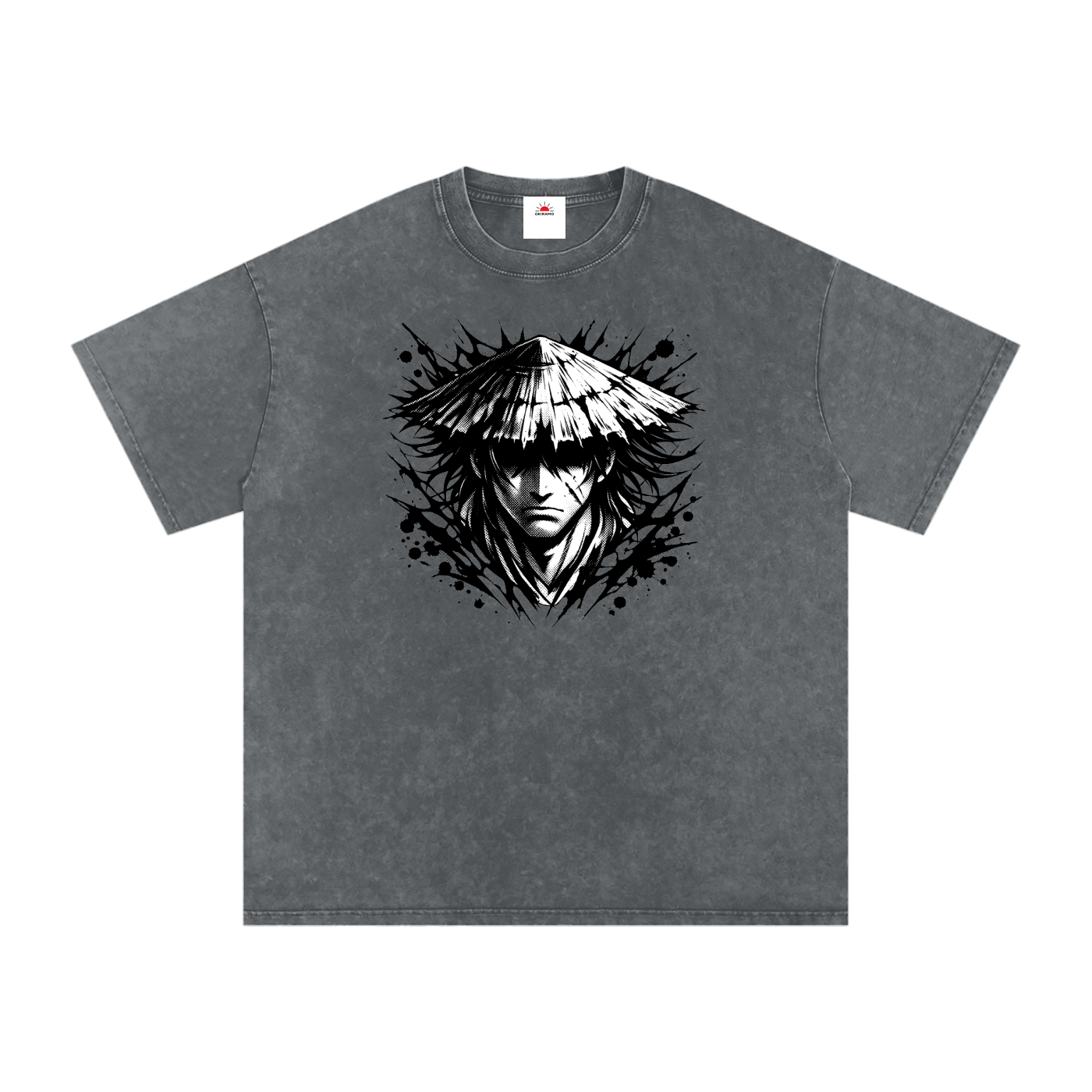 Snow Washed Oversized Cotton T-Shirt