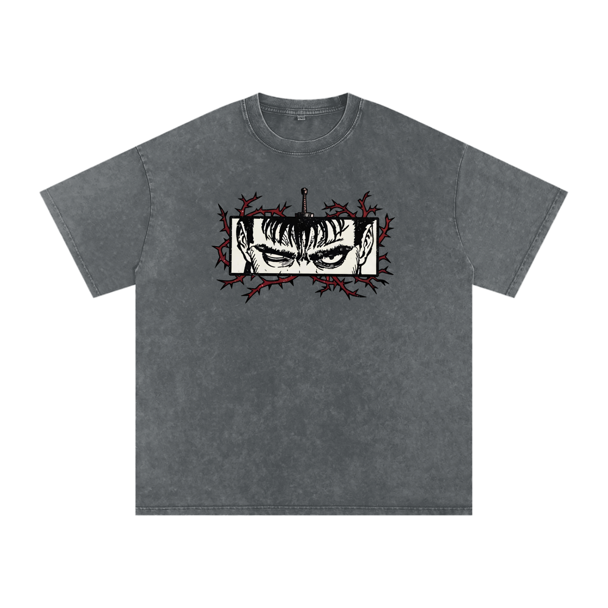Snow Washed Oversized Cotton T-Shirt