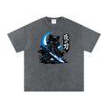 Snow Washed Oversized Cotton T-Shirt
