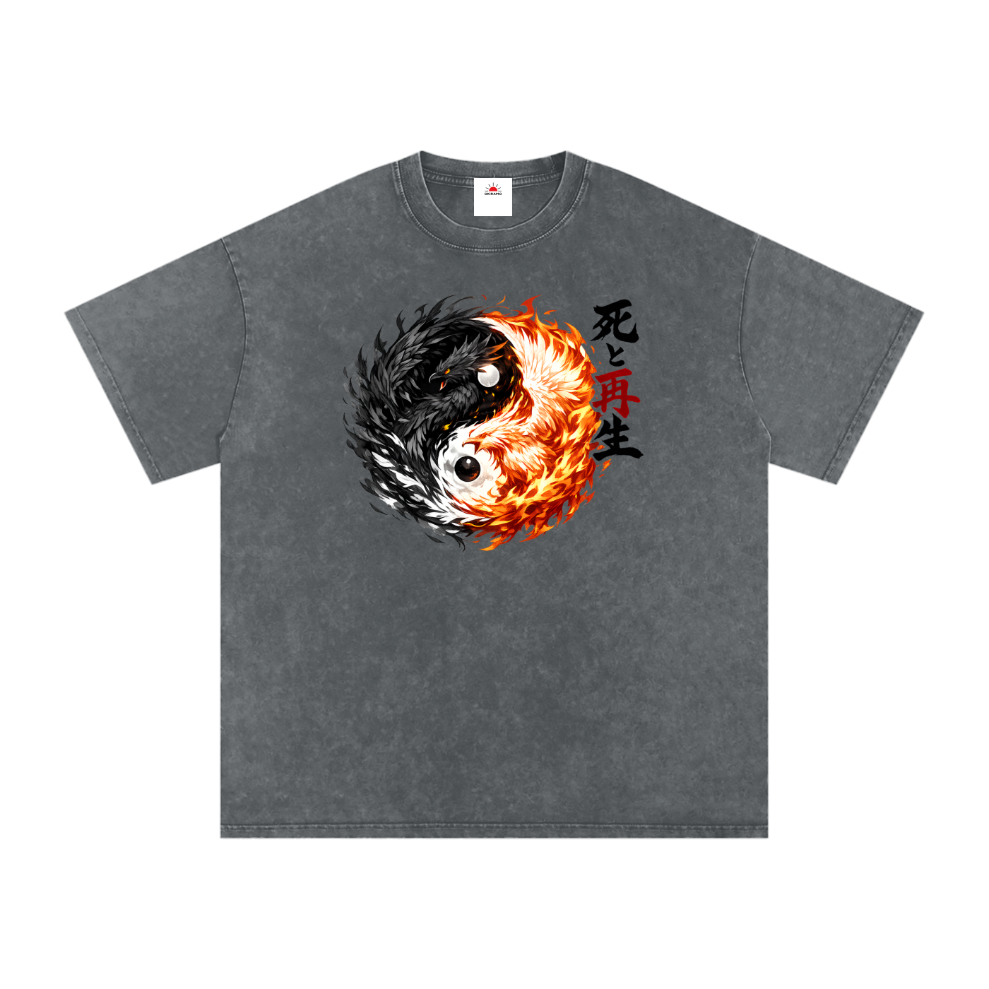 Snow Washed Oversized Cotton T-Shirt