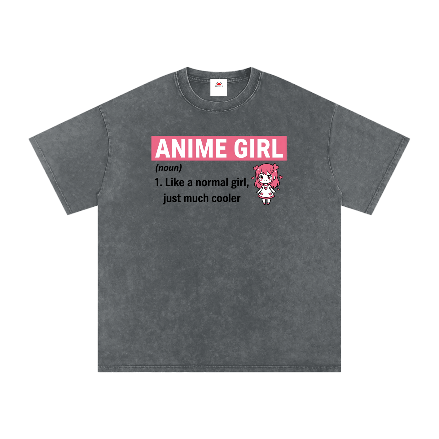 Snow Washed Oversized Cotton T-Shirt