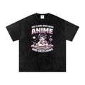 Snow Washed Oversized Cotton T-Shirt