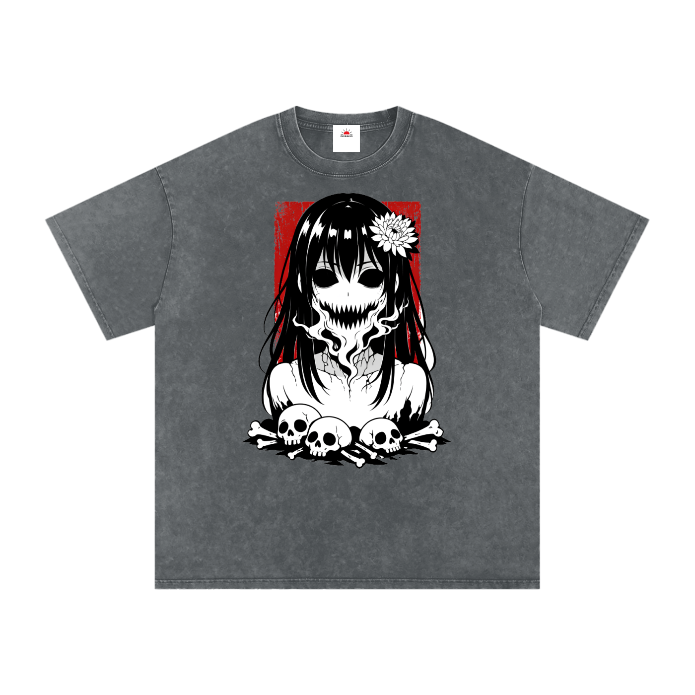 Snow Washed Oversized Cotton T-Shirt