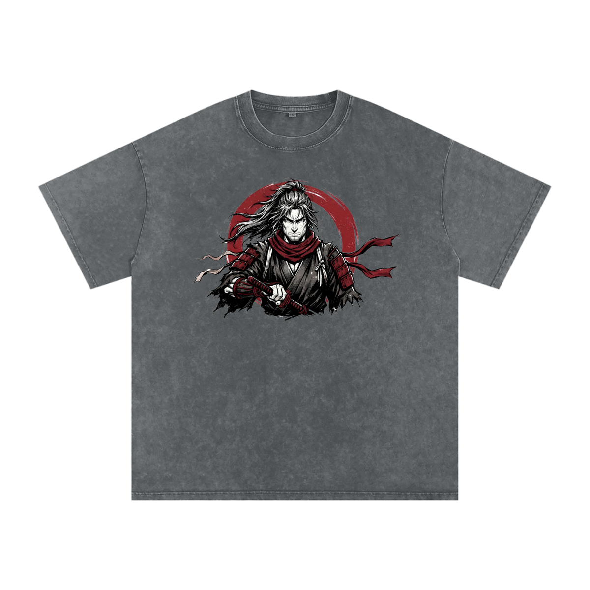 Snow Washed Oversized Cotton T-Shirt