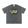 Snow Washed Oversized Cotton T-Shirt
