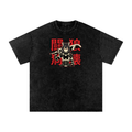 Snow Washed Oversized Cotton T-Shirt