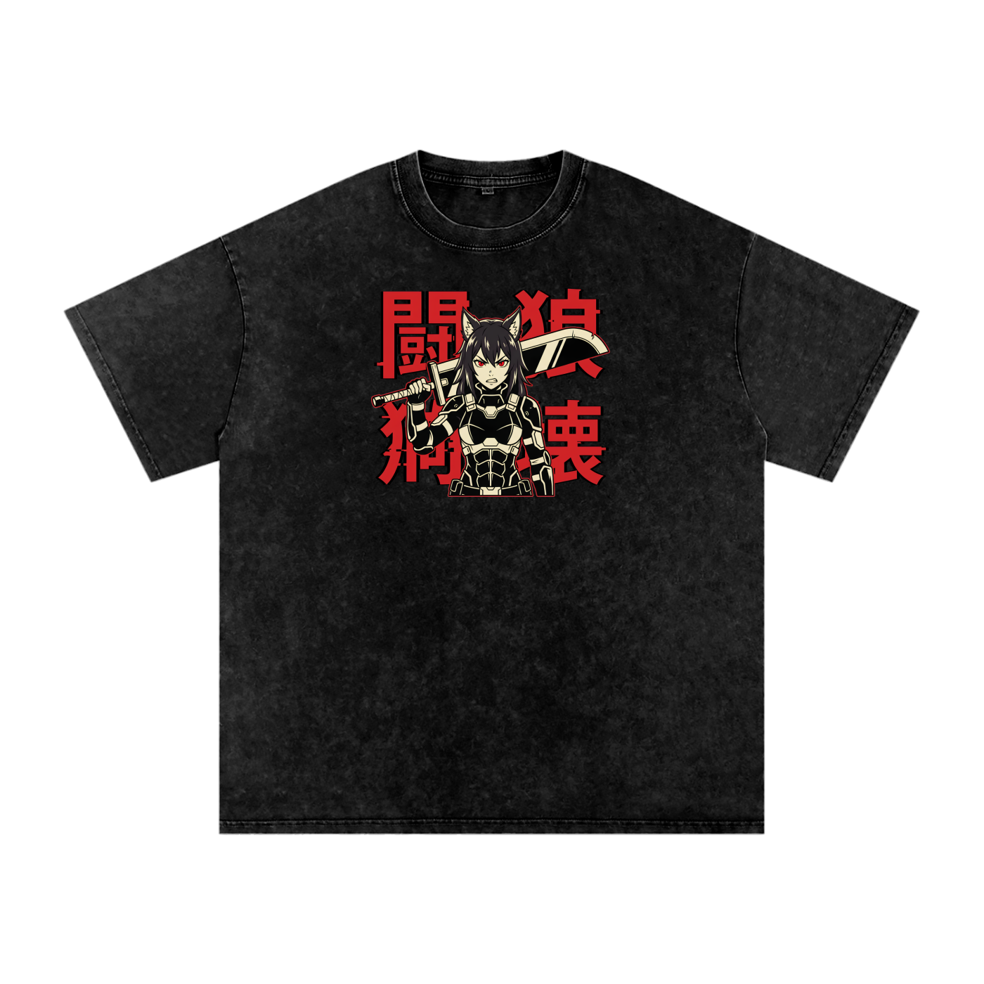 Snow Washed Oversized Cotton T-Shirt