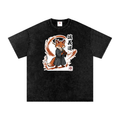 Snow Washed Oversized Cotton T-Shirt