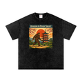 Snow Washed Oversized Cotton T-Shirt