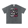 Snow Washed Oversized Cotton T-Shirt