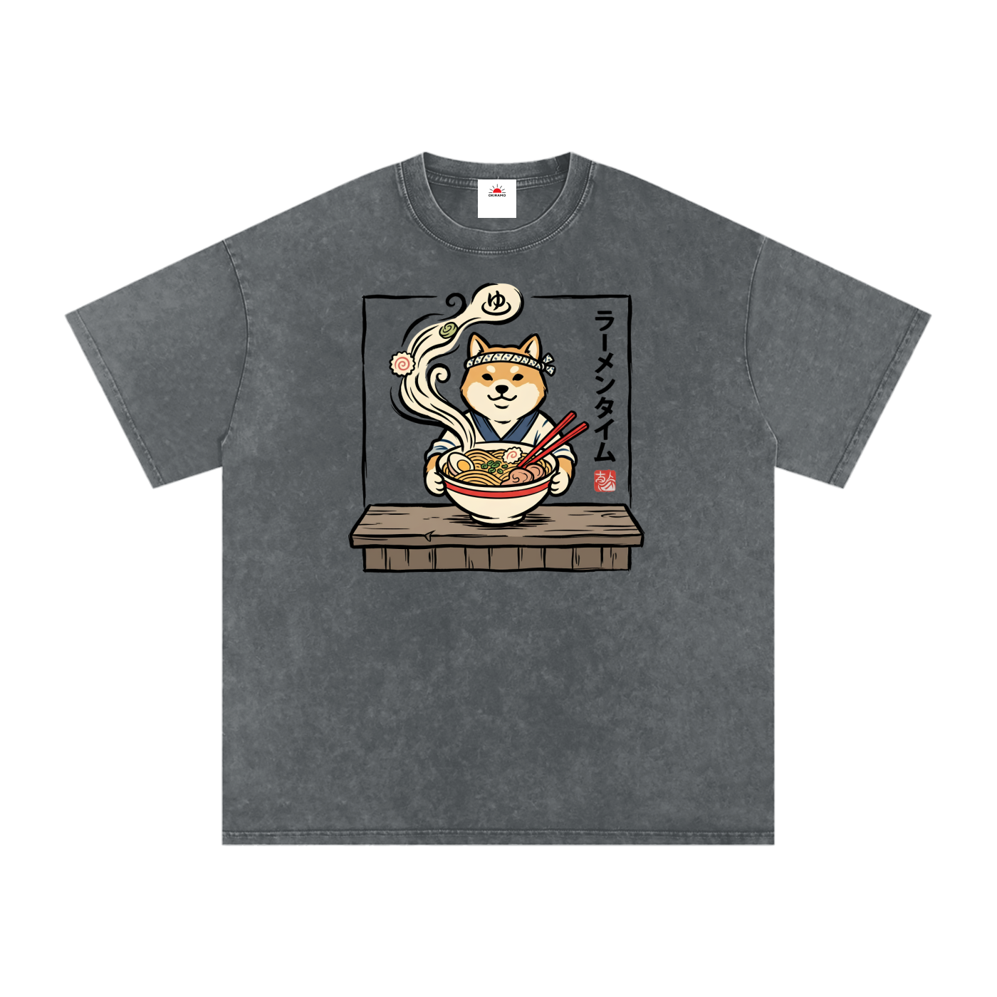 Snow Washed Oversized Cotton T-Shirt