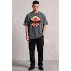 Sakura Sunset Oversized Cotton T-Shirt