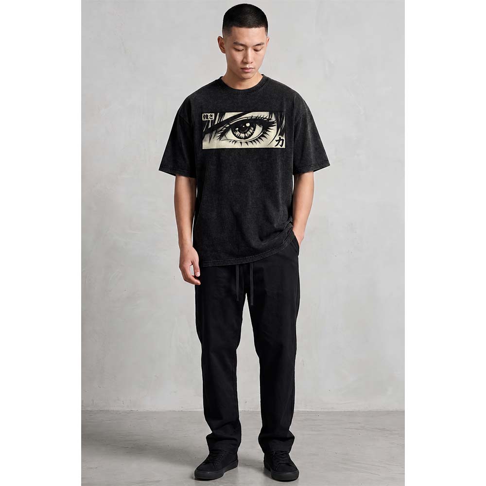 Anime Eye Oversized Cotton T-Shirt