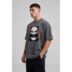 Gamer Panda Oversized Cotton T-Shirt